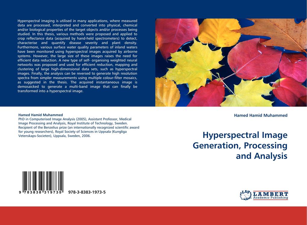 Hyperspectral Image Generation Processing and Analysis