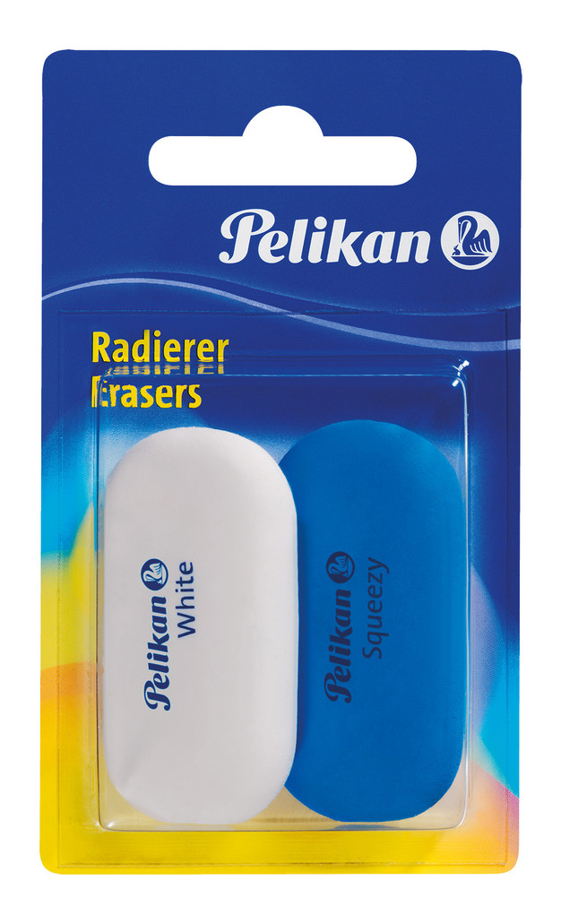 Pelikan Radierer Blue & White aus Kunststoff 2er Set