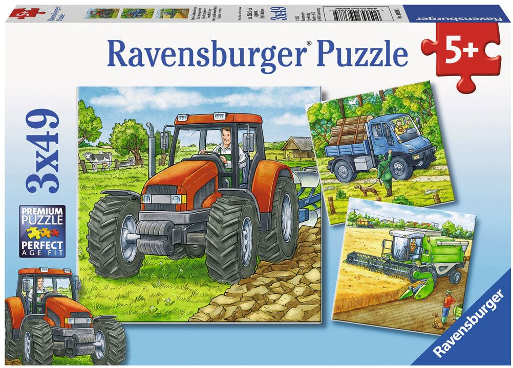 Ravensburger - Große Landmaschinen 3 x 49 Teile