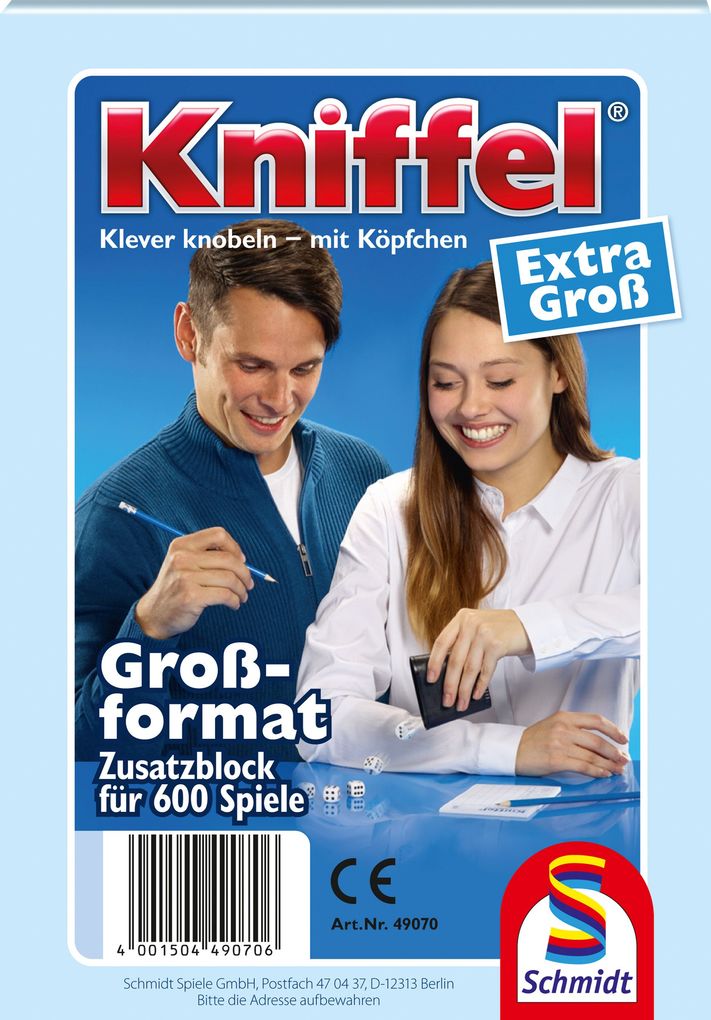 Image of 49070 Großer Kniffelblock, 100 Blatt - im Großformat