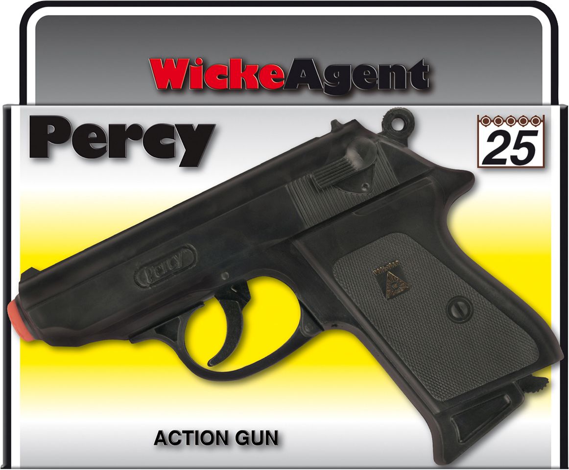 25er Agentenrevolver Percy ca. 158 cm Box