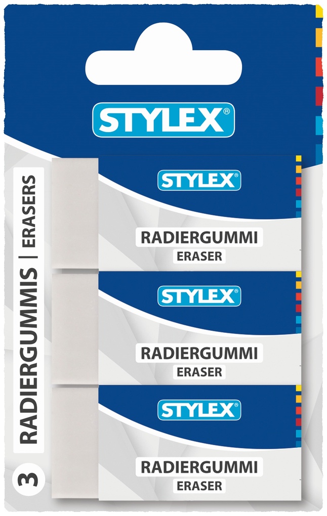 Stylex Radiergummi weiß 3er Set