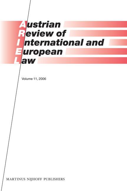 Austrian Review of International and European Law Volume 11 (2006)