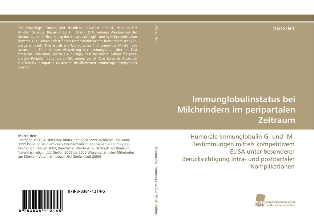 Immunglobulinstatus bei Milchrindern im peripartalen Zeitraum