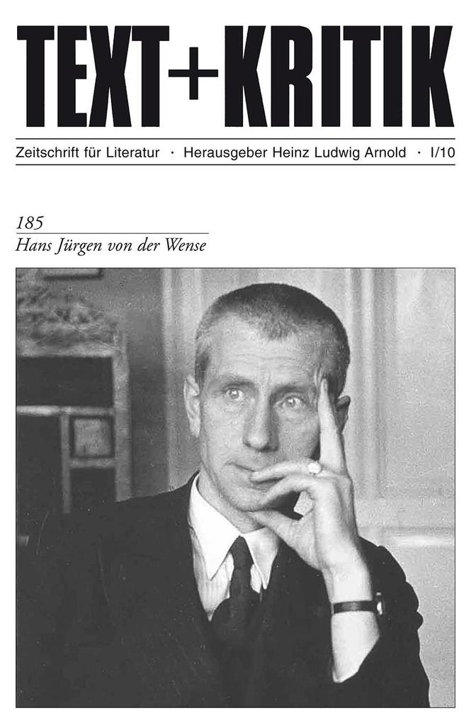 Edition Text + Kritik Hans Jürgen Von Der Wense
