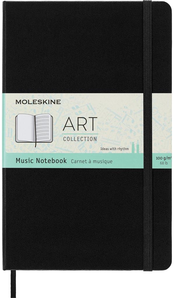 Moleskine Musiknotizbuch L/A5 70g-Papier Hard Cover Schwarz
