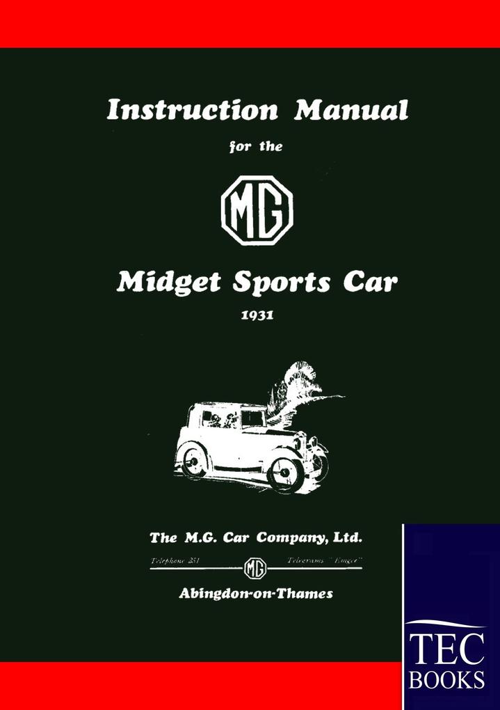 Instruction Manual for the MG Midget Sports Car