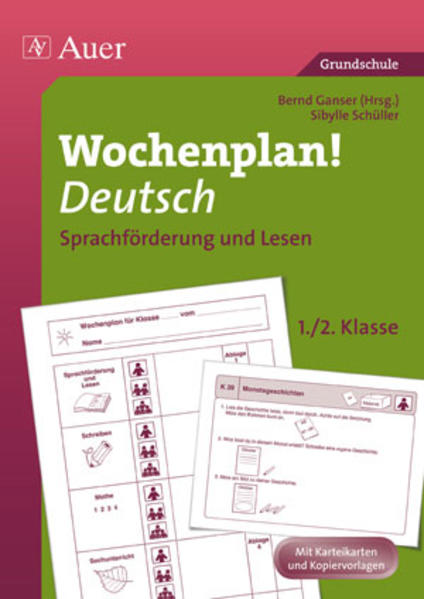 Wochenplan Deutsch Sprachförderung/Lesen 1-2 - Sibylle Schüller