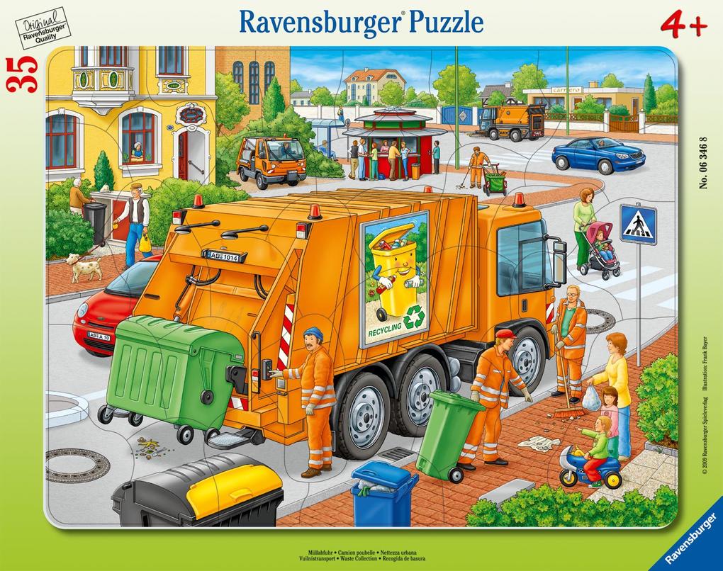 Image of Müllabfuhr. Rahmenpuzzle 35 Teile