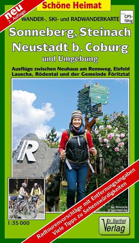 Wander- Ski- und Radwanderkarte Sonneberg Steinach Neustadt b. Coburg und Umgebung