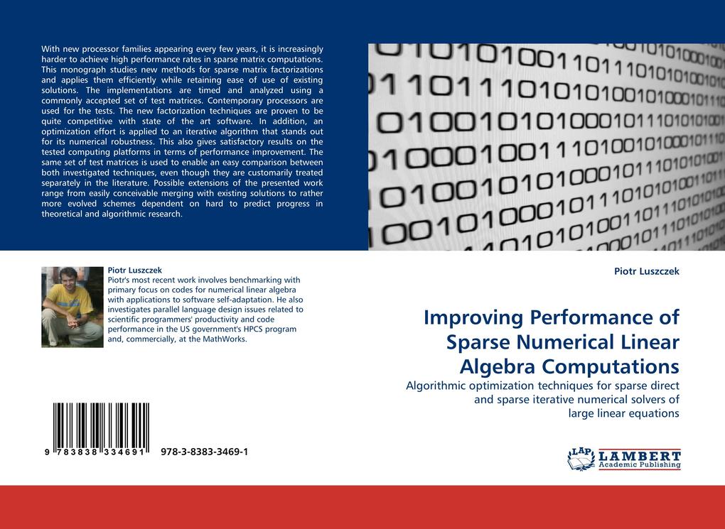 Improving Performance of Sparse Numerical Linear Algebra Computations