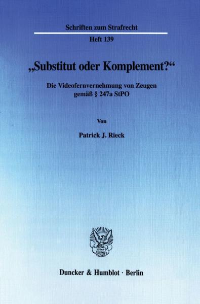 'Substitut oder Komplement?'