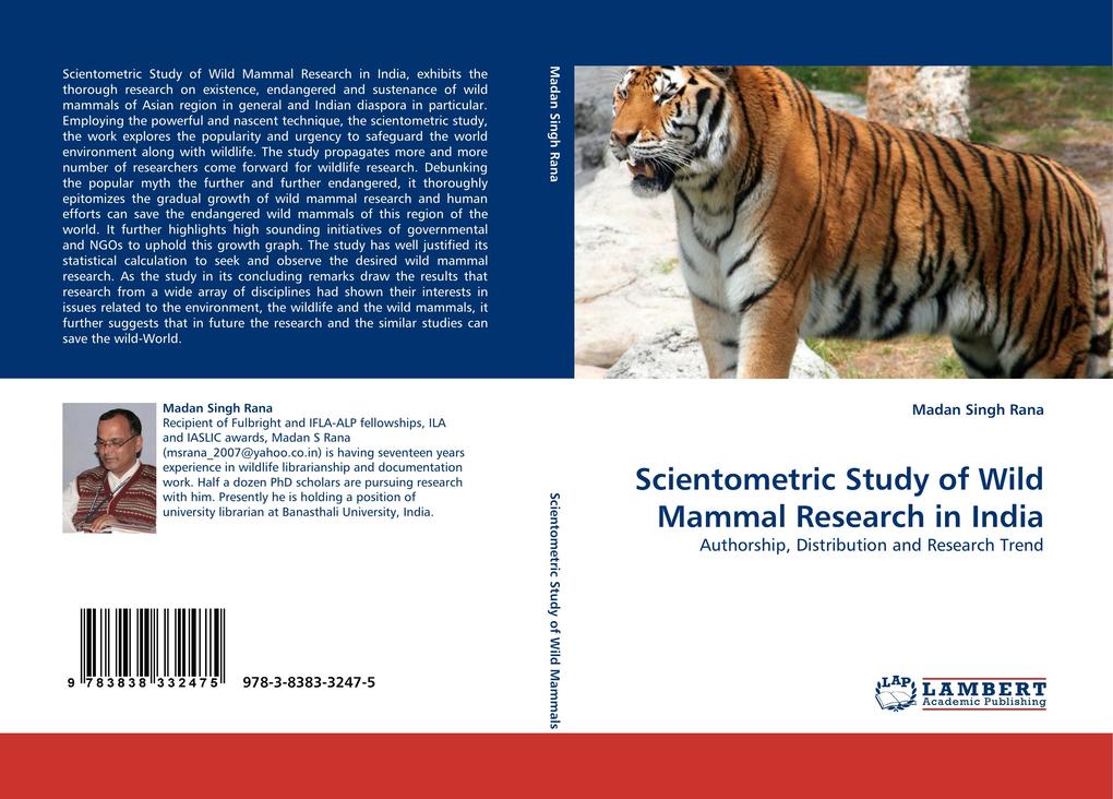 Scientometric Study of Wild Mammal Research in India - Madan Singh Rana