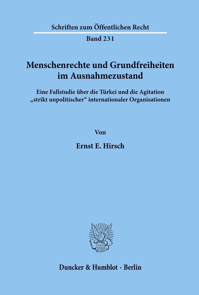 Menschenrechte und Grundfreiheiten im Ausnahmezustand.