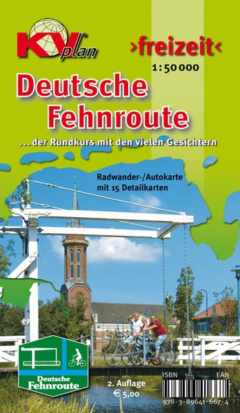 Fehnroute KVplan Radkarte/Routenkarte 1:50.000 / 1:25.000