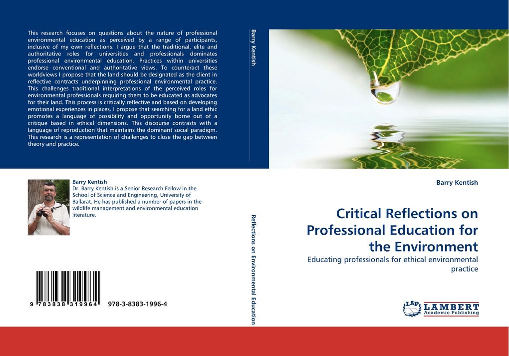 Critical Reflections on Professional Education for the Environment