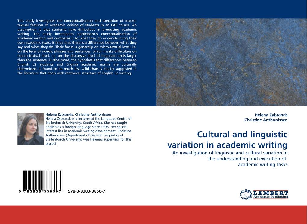 Cultural and linguistic variation in academic writing
