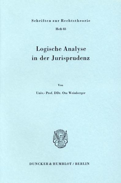 Logische Analyse in der Jurisprudenz.