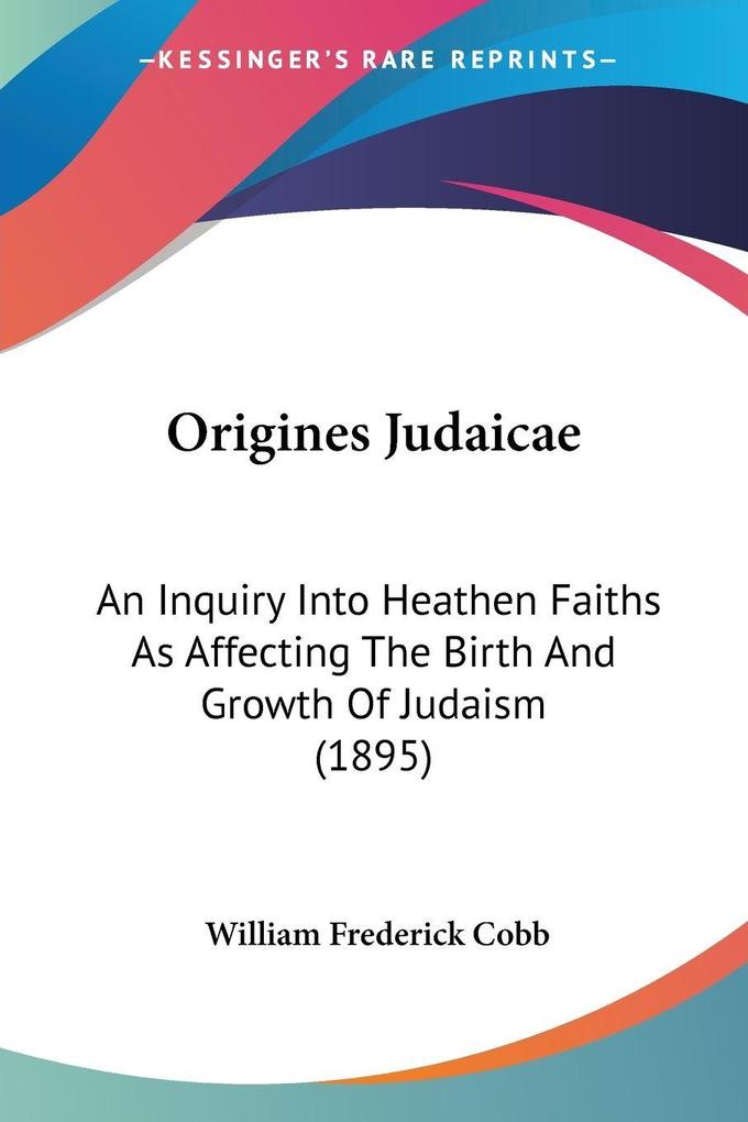 Origines Judaicae - William Frederick Cobb