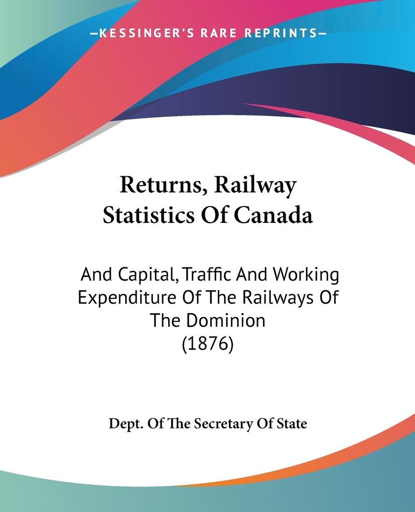 Returns Railway Statistics Of Canada
