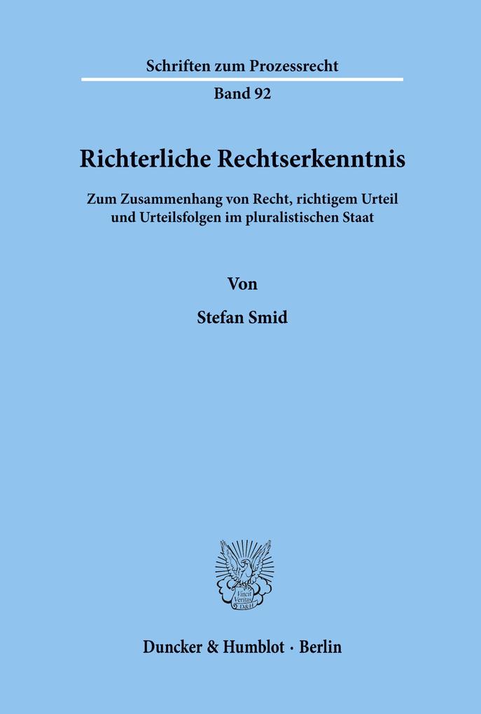 Richterliche Rechtserkenntnis.