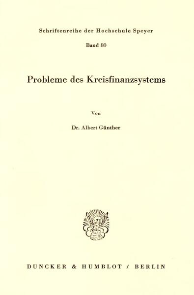 Probleme des Kreisfinanzsystems.